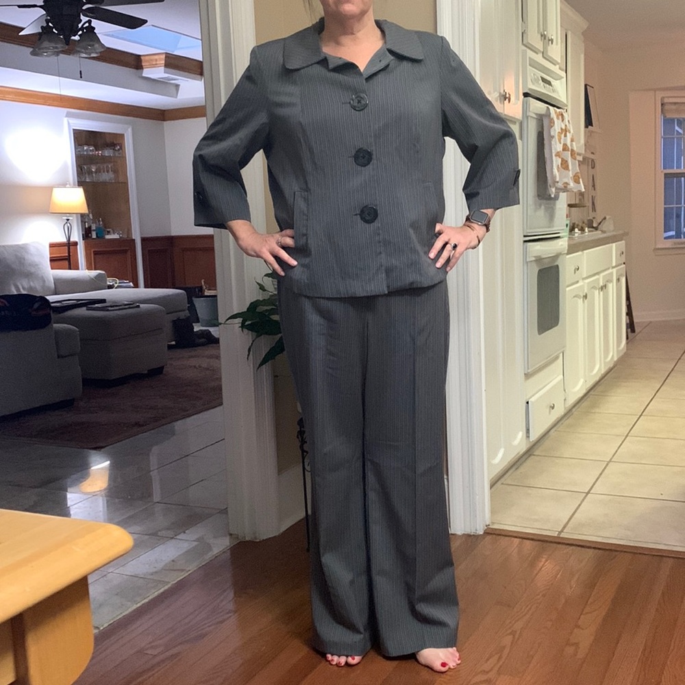 Lane Bryant Gray Pinstripe Suit size 16-18